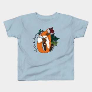 I'd rather be sleeping - cute fox napping Kids T-Shirt